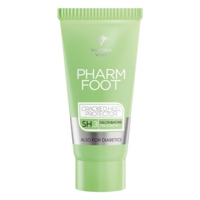 Frasco verde claro de PHARM FOOT protetor de calcanhares rachados