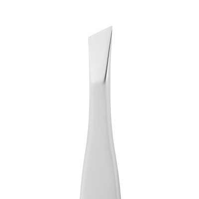 Pinça metálica prateada com ponta angular