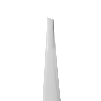 Ponta branca de objecto alongado com superfície lisa