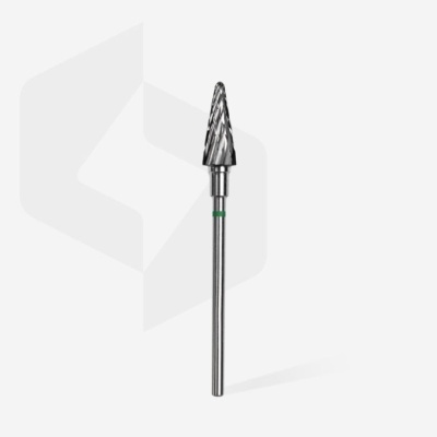 Ferramenta rotativa metálica prateada com ponta cónica