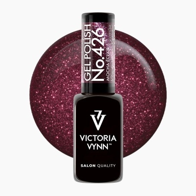 Esmalte em gel Victoria Vynn cor vinho com brilho