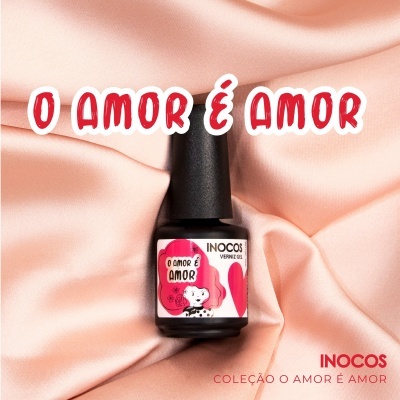 Verniz de unhas Inocos sobre tecido cor de rosa claro