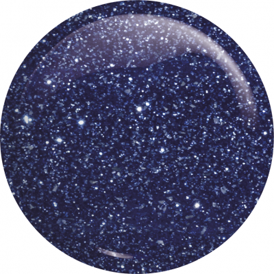Esmalte azul escuro cintilante com partículas brilhantes