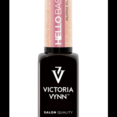 Frasco de verniz para unhas Victoria Vynn preto com tampa rosa e texto branco