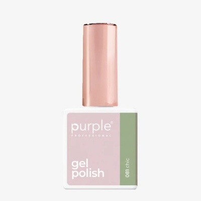 Frasco de verniz gel para unhas Purple Professional com tampa rosa metálica