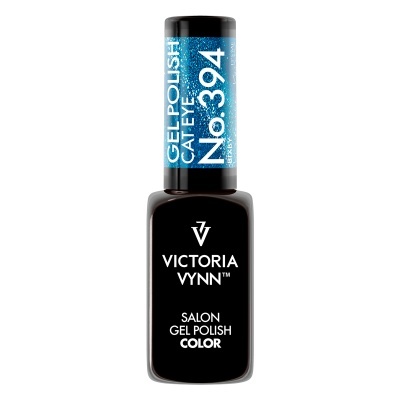 Esmalte gel preto Victoria Vynn na embalagem com rótulo azul e branco