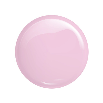 Amostra circular de verniz rosa claro brilhante