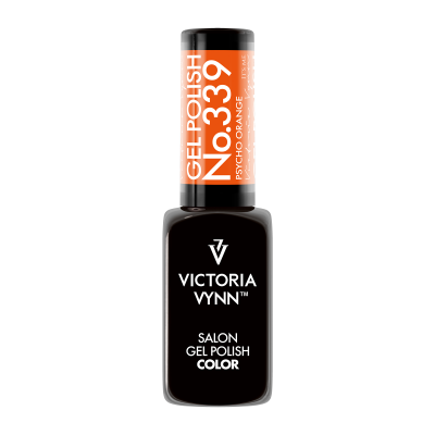 Frasco de verniz de gel para unhas preto e laranja Victoria Vynn