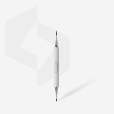 Pincel duplo para unhas branco STALEKS PRO EXCLUSIVE 01/11