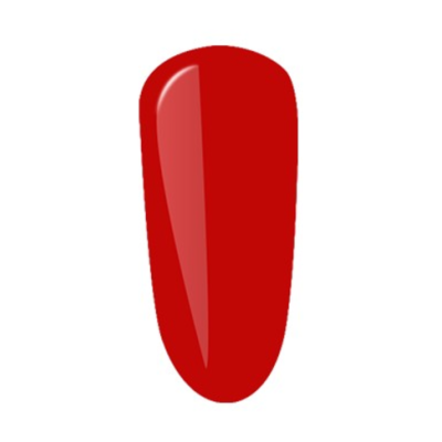 Unha postiça vermelha brilhante com formato arredondado