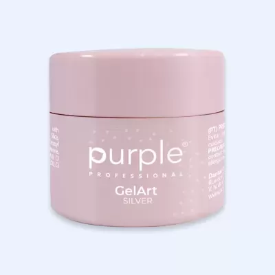 Embalagem rosa claro de GelArt Silver da Purple Professional