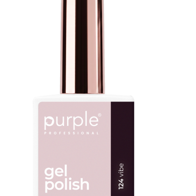 Frasco de verniz gel para unhas rosa e cobre