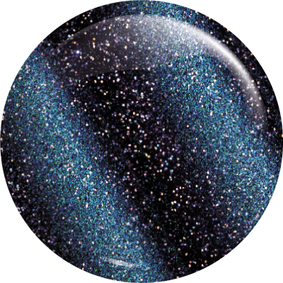 esfera brilhante azul-escura com padrões cintilantes