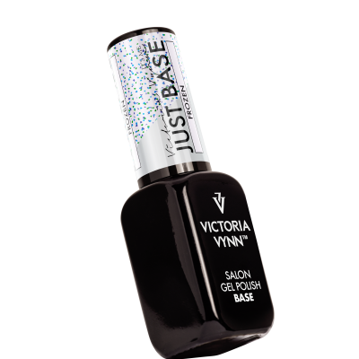 Frasco de verniz em gel preto com tampa prateada e holográfica