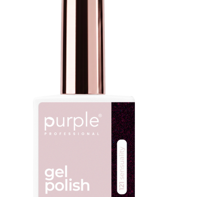 Frasco de verniz gel rose gold da marca purple professional