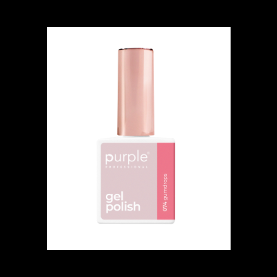 Esmalte gel rosa da marca Purple Professional com tampa rosa dourado
