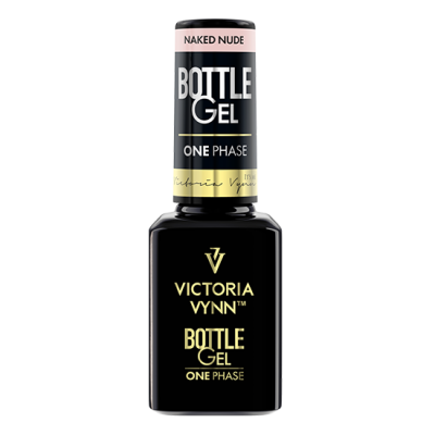 Verniz em gel preto Victoria Vynn Bottle Gel One Phase cor Naked Nude