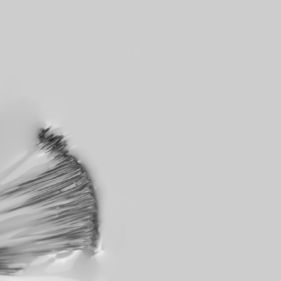 Pincel de maquilhagem com cerdas densas em fundo claro