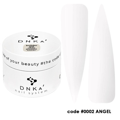 Frasco branco de gel construtor para unhas DNKA' nail system com código #0002 ANGEL