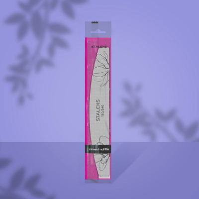 Lima de unhas mineral STALEKS 150/240 em embalagem plástica rosa
