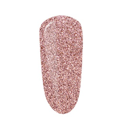 Amostra de verniz de unha rosa glitter