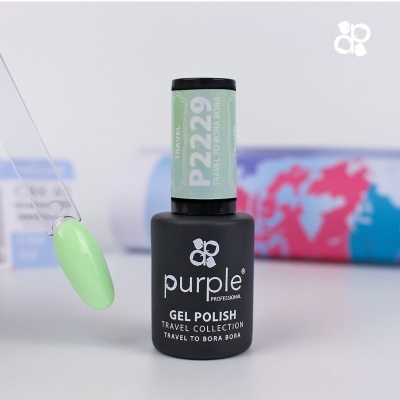 Esmalte gel Purple Professional cor verde claro P2229