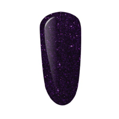 amostra de verniz de unha roxo escuro com glitter
