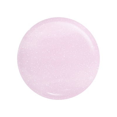 Verniz ou gel para unhas rosa claro com brilho prateado