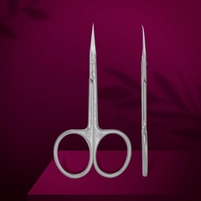Tesouras de aço inoxidável prateadas com lâminas finas e pontiagudas
