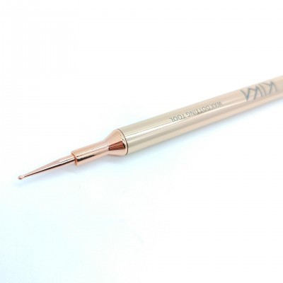 Caneta dourada para unhas com ponta fina cor de rosa ouro