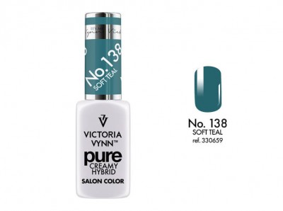 Frasco de verniz de unhas Victoria Vynn Pure Creamy Hybrid na cor soft teal número 138