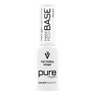 Frasco de verniz para unhas branco com texto preto e tampa branca