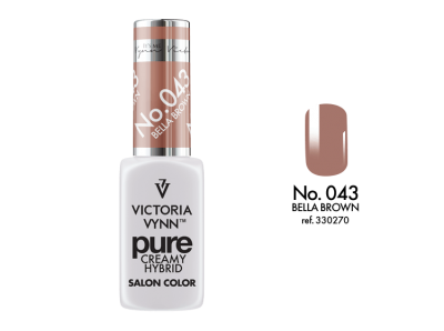 Frasco de verniz de unhas Victoria Vynn Pure Creamy Hybrid cor No 043 Bella Brown