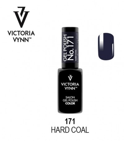 Frasco de verniz em gel azul escuro Victoria Vynn Hard Coal 171