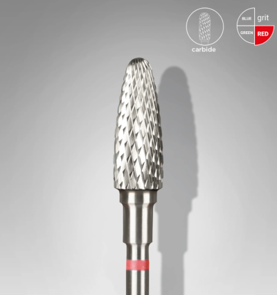 ferramenta de corte metálica com textura cruzada e anel vermelho