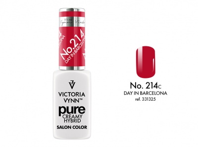 Verniz de unhas Victoria Vynn No. 214 vermelho com amostra da cor