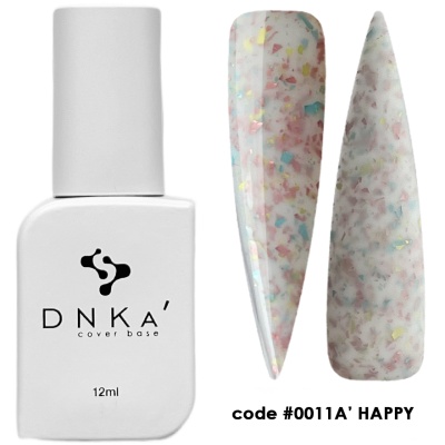 Verniz unhas DNKA' cover base 12ml com amostras unhas artificiais coloridas