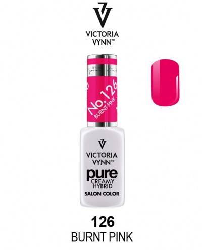 Verniz de unhas Victoria Vynn cor 126 Burnt Pink com embalagem branca e tampa rosa