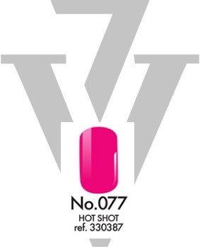 Amostra de verniz de unhas rosa com texto informativo