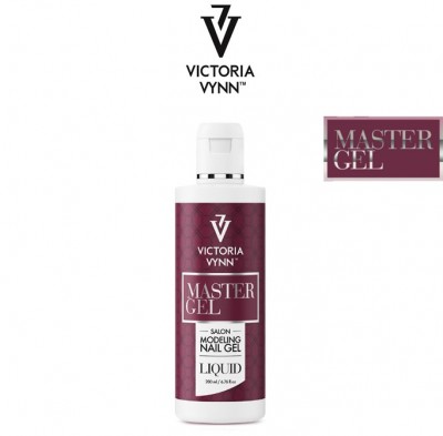 Frasco branco de gel para unhas Victoria Vynn Master Gel com rótulo bordô