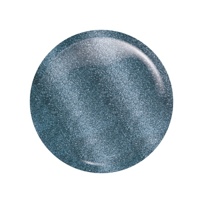 Esmalte de unhas azul metálico com brilho glitter