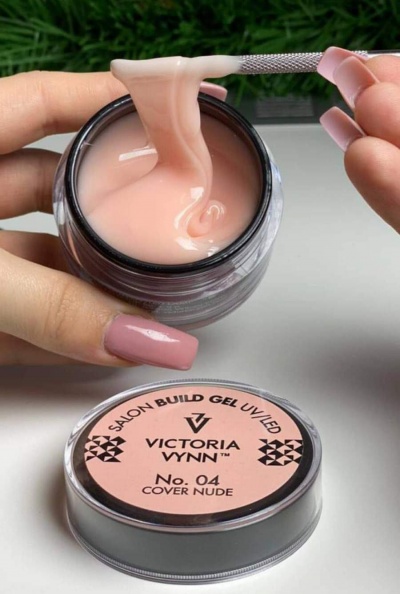 Gel de construção para unhas cor Cover Nude Victoria Vynn em embalagem redonda