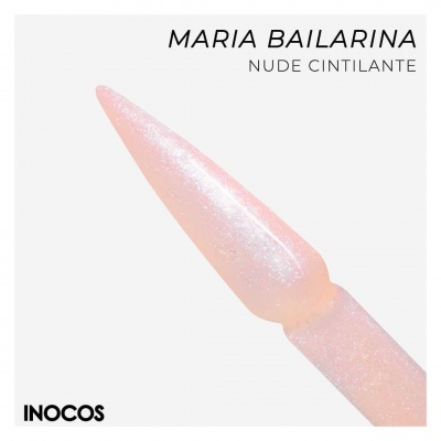 Amostra de verniz de unhas nude cintilante da INOCOS