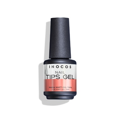Frasco de verniz para unhas Inocos Nail Tips Gel com tampa preta fosca