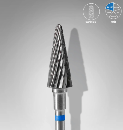 Ferramenta de corte de metal cónica de carboneto com faixa azul