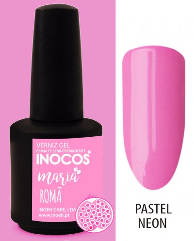 Verniz gel rosa pastel neon da marca INOCOS