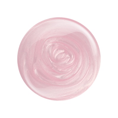 Gota de verniz rosa claro com brilho e textura cremosa