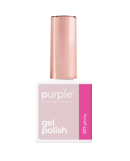 Esmalte gel roxo com tampa cor de rosa da Purple Professional