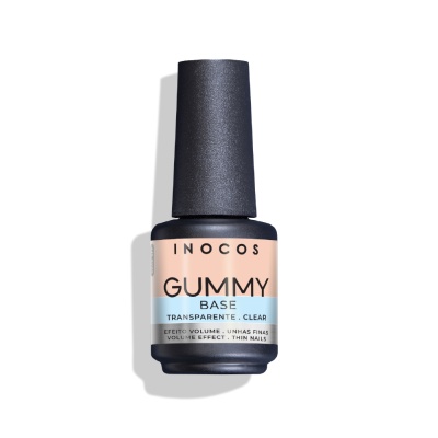 Frasco de verniz de unhas INOCOS GUMMY Base Transparente