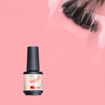 Frasco de verniz de unhas Imocos Verniz rosa claro com pincel aplicador